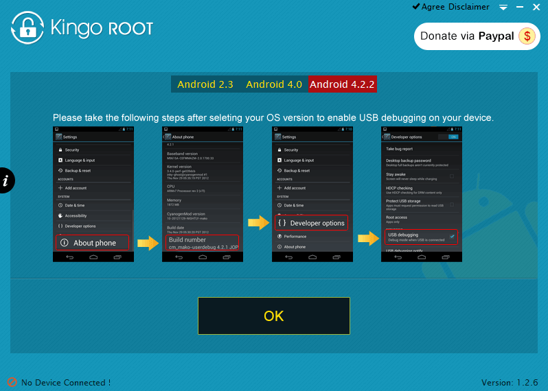 Kingo Root - как включить режим отладки по USB - Кинго РУТ